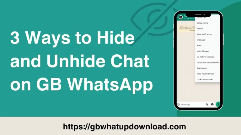 (3 Ways) to Hide and Unhide Chat in GB WhatsApp_2024