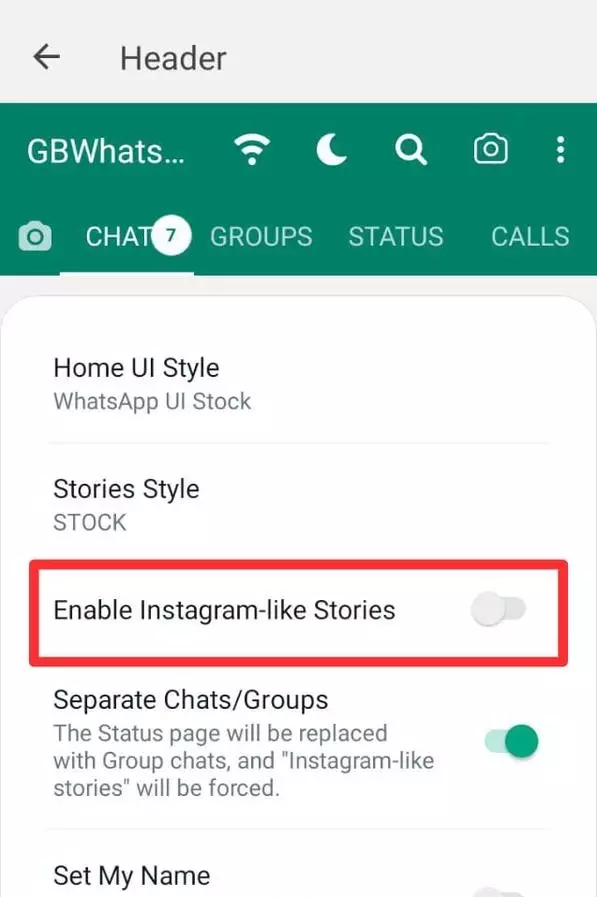 And Finnaly Enable the Instagram Like Story option