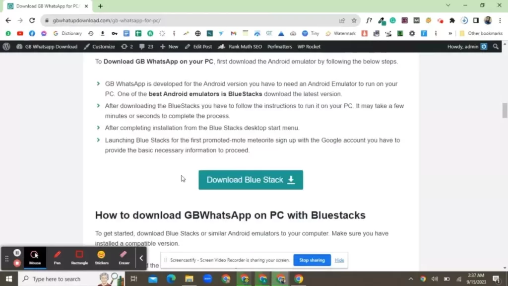 And Download Bluestack Emulator from the Button