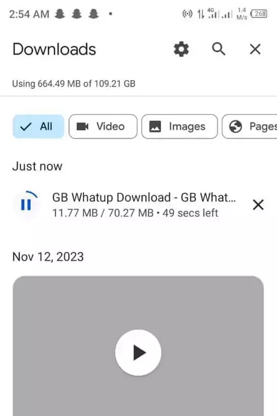GBWhatsApp Download Started
