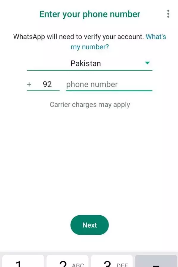 Install WhatsApp in your mobile phone