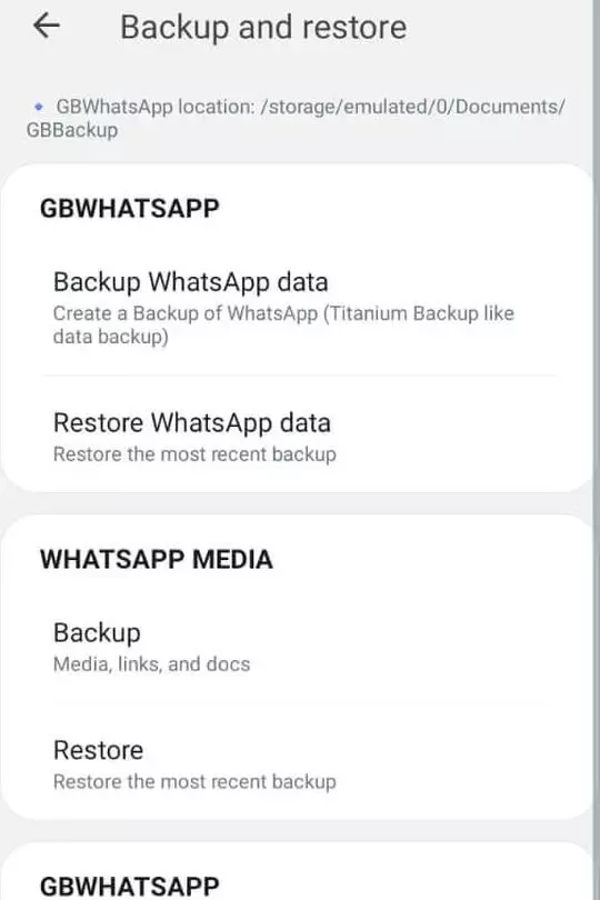 Backup and Restore