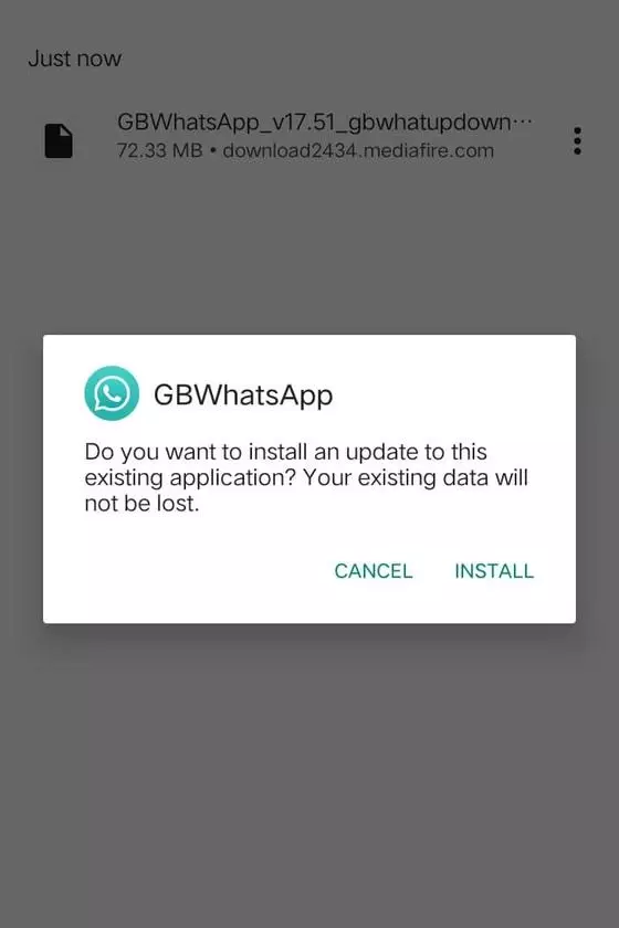 Install the APK Package by clicking on the "Install" Button