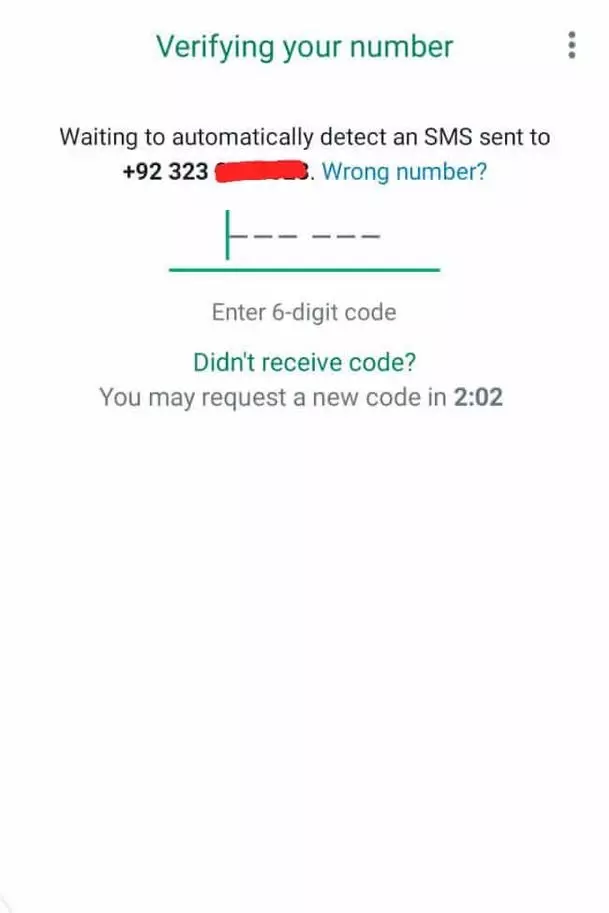 Verify your number with OTP (one-time password)
