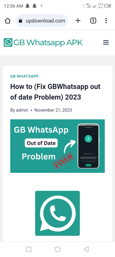 Fix GBWhatsapp out of date Problem